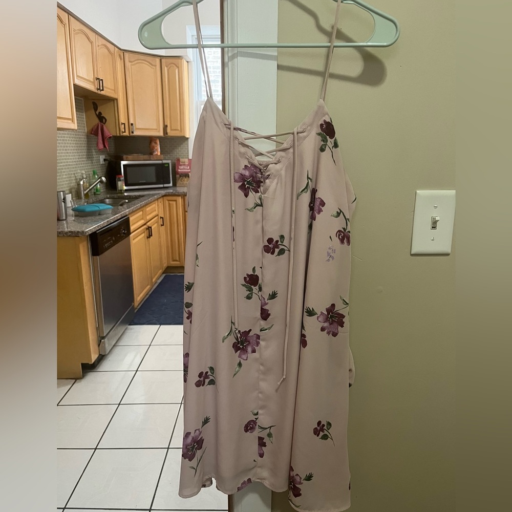 Pink floral sundress